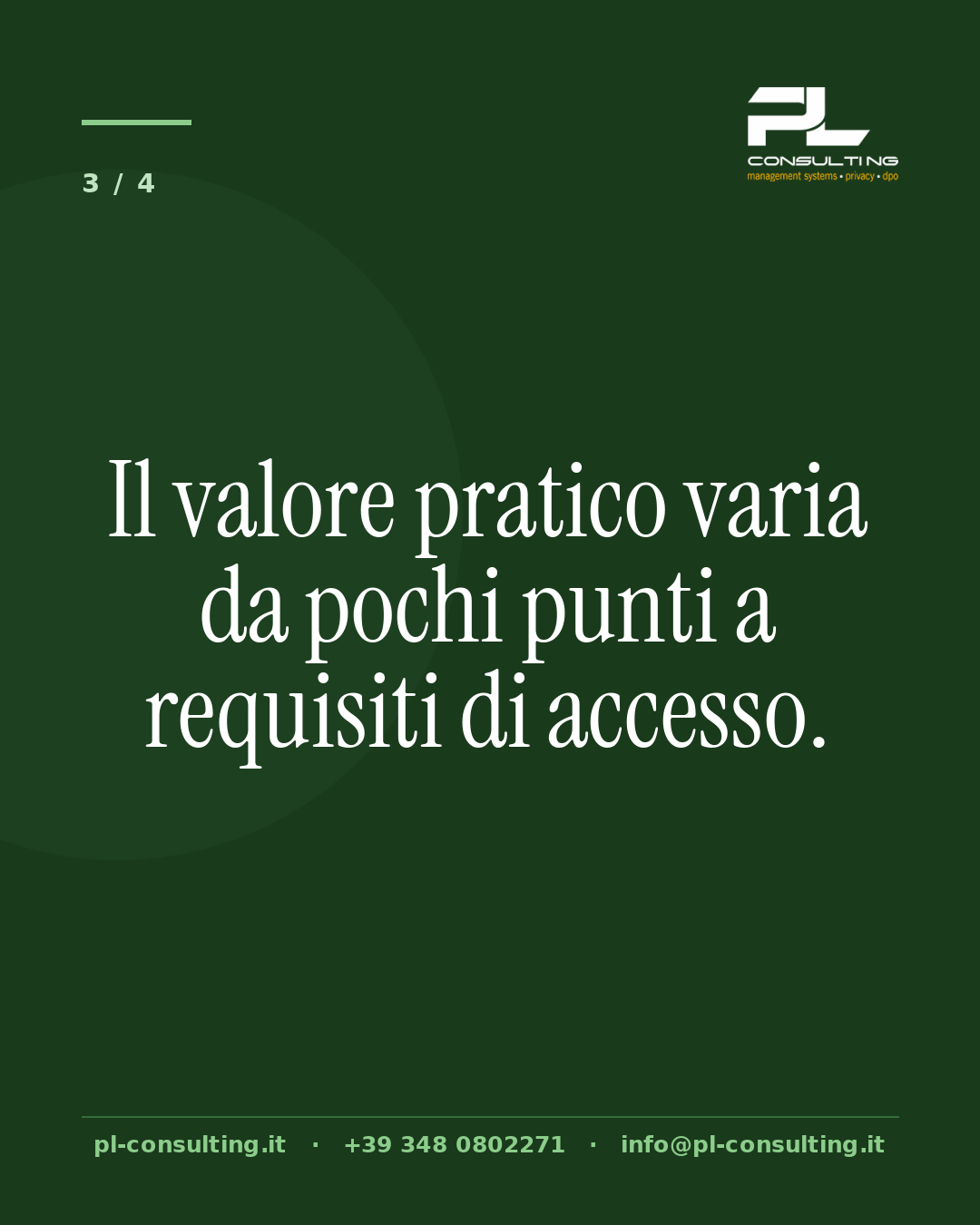 Il valore pratico varia da pochi punti a requisiti di accesso.