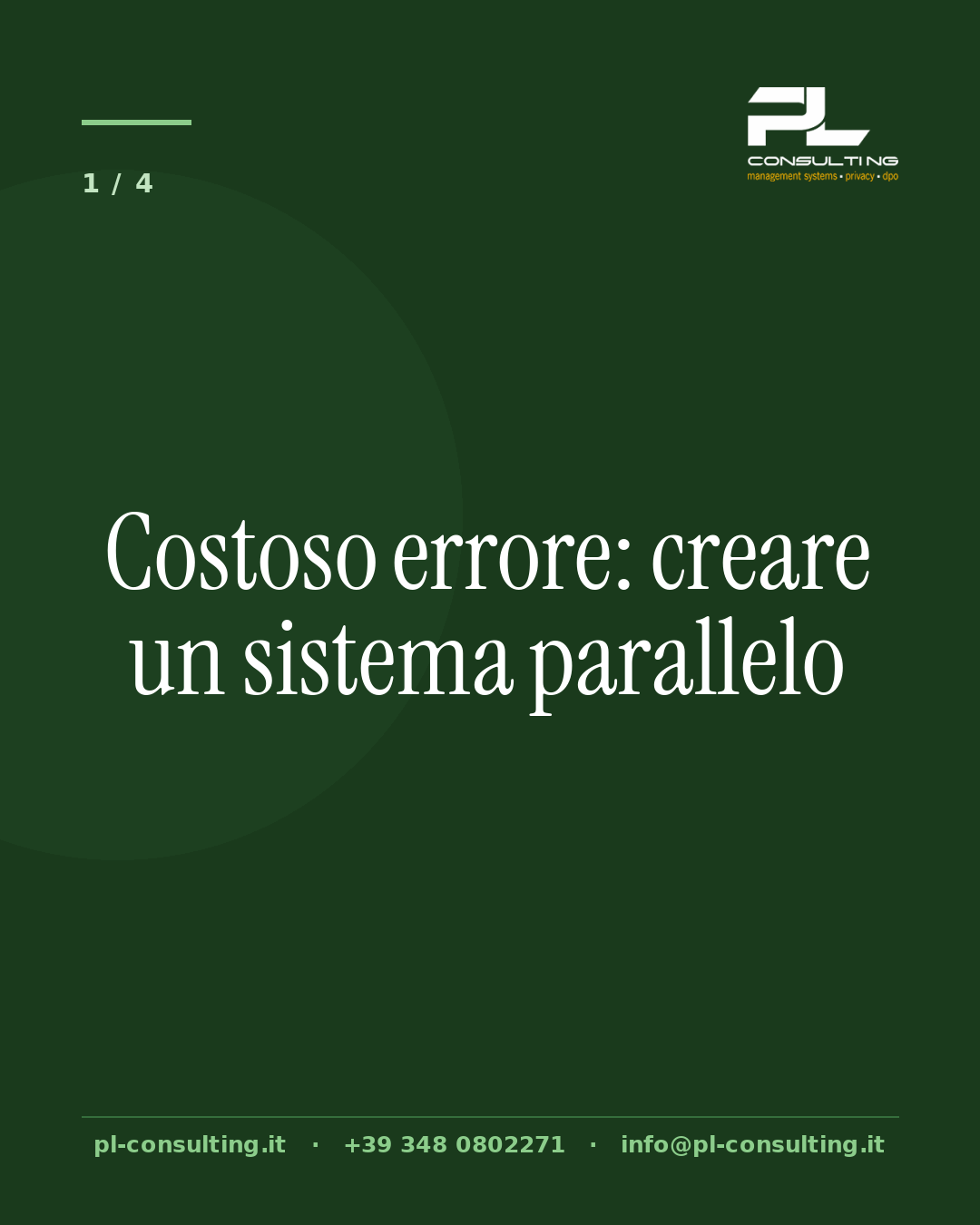 Costoso errore: creare un sistema parallelo