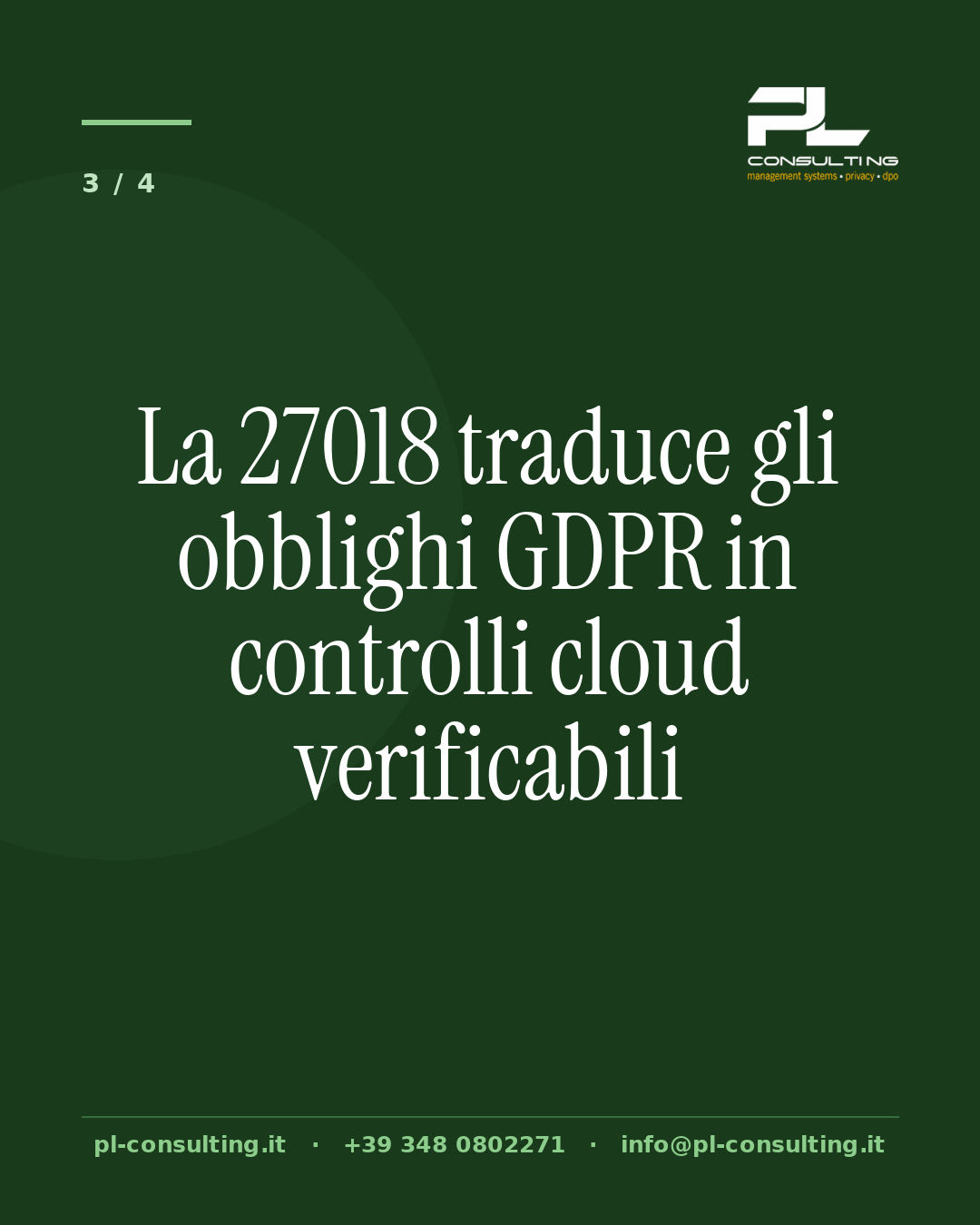 La 27018 traduce gli obblighi GDPR in controlli cloud verificabili