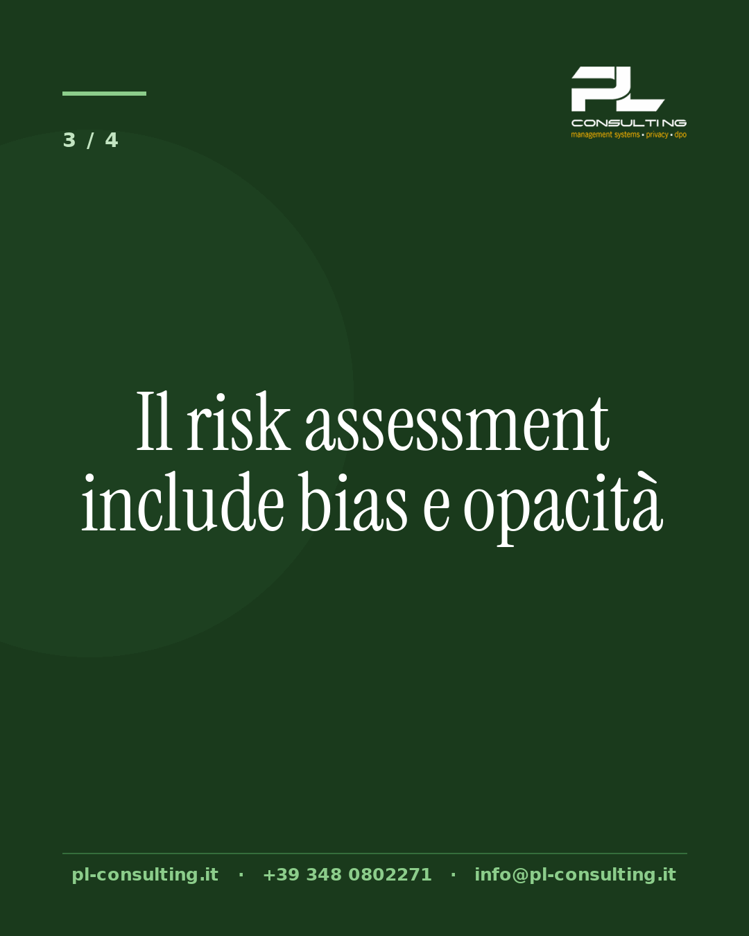 Il risk assessment include bias e opacità