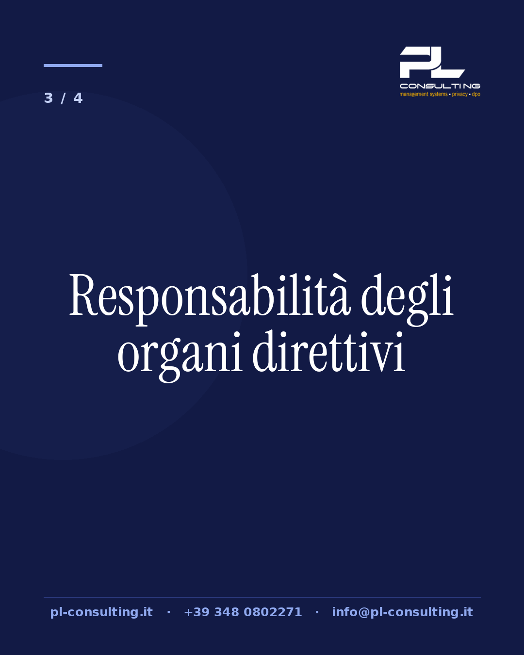 Responsabilità degli organi direttivi