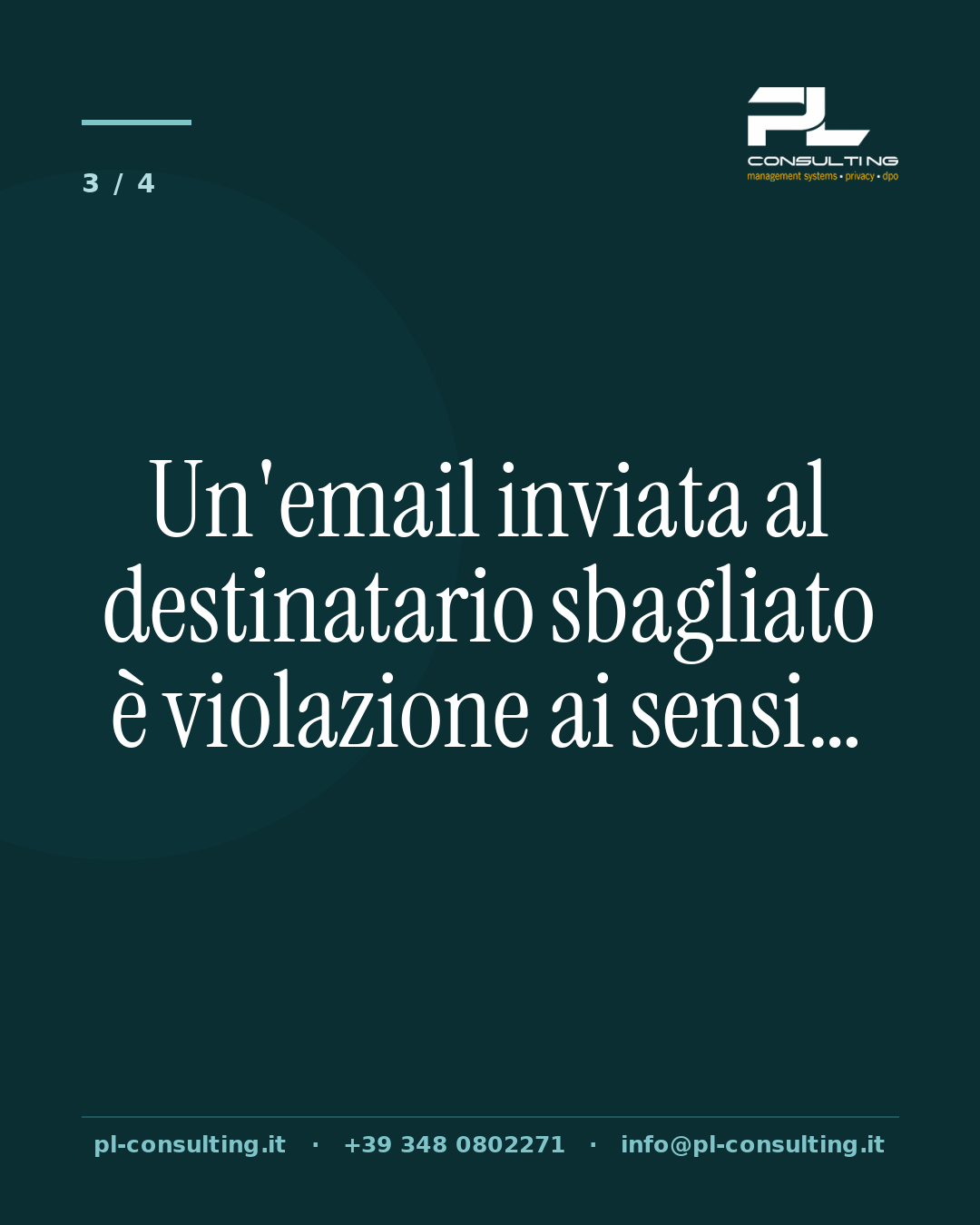 Un'email inviata al destinatario sbagliato è violazione ai sensi…