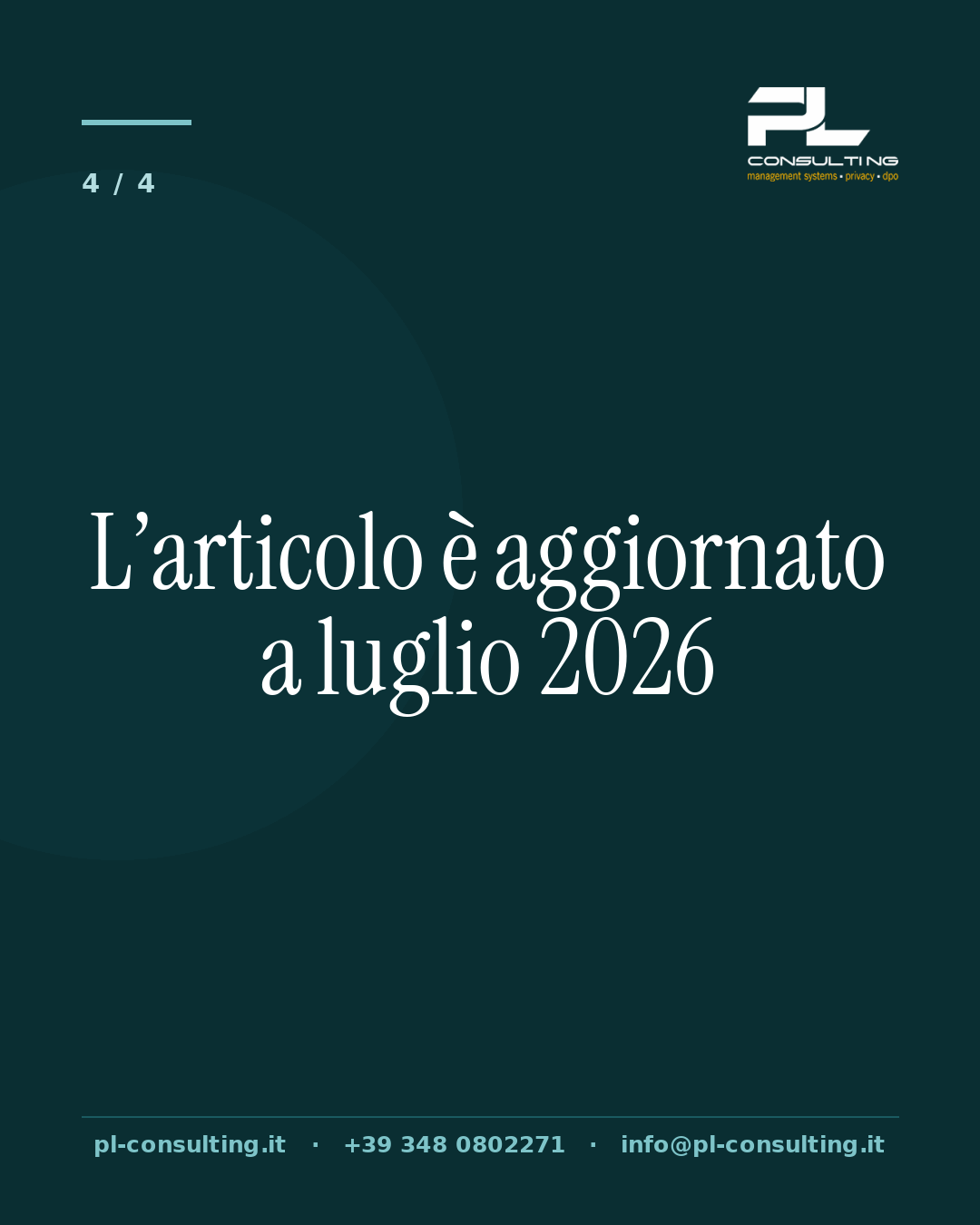L’articolo è aggiornato a luglio 2026