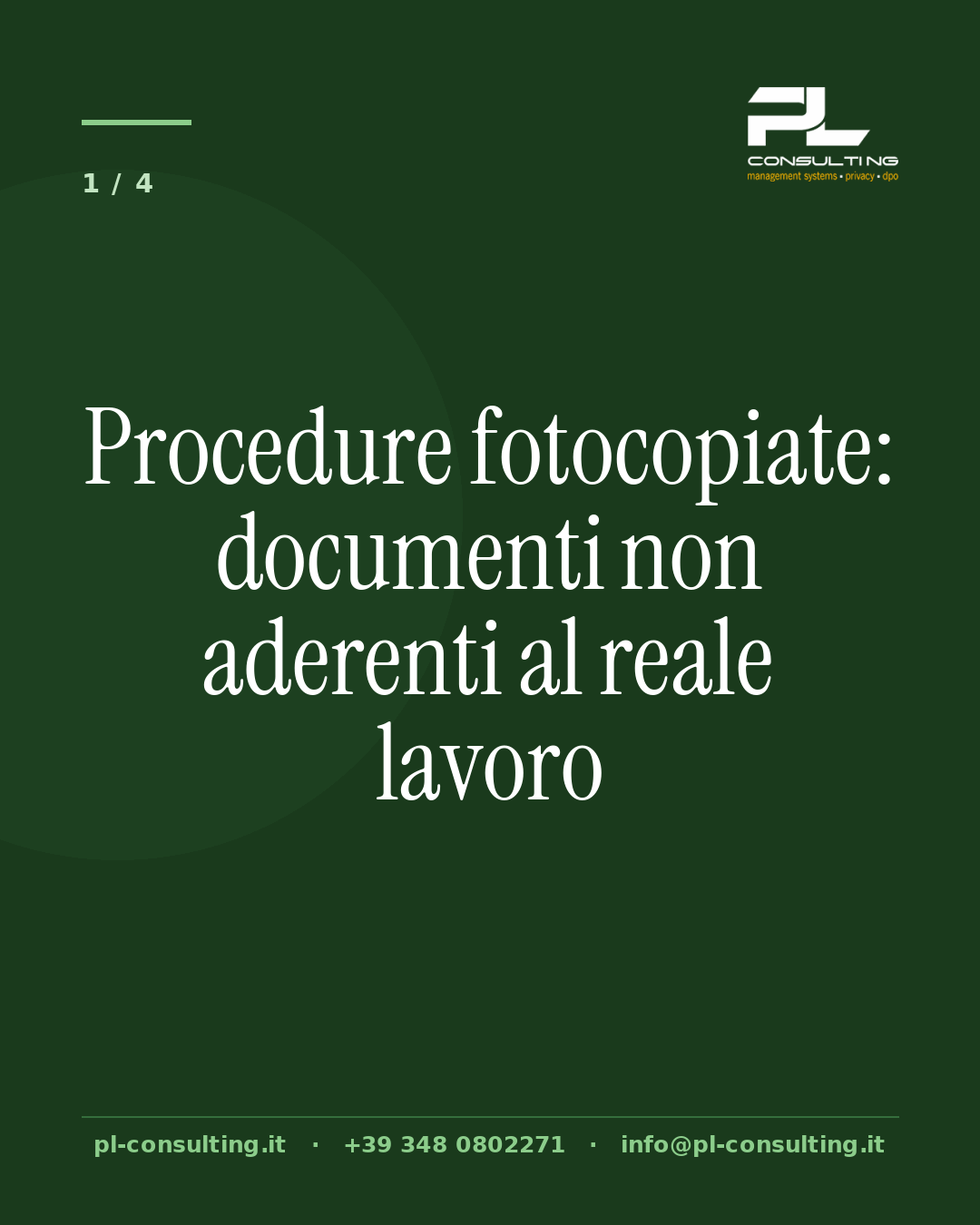Procedure fotocopiate: documenti non aderenti al reale lavoro