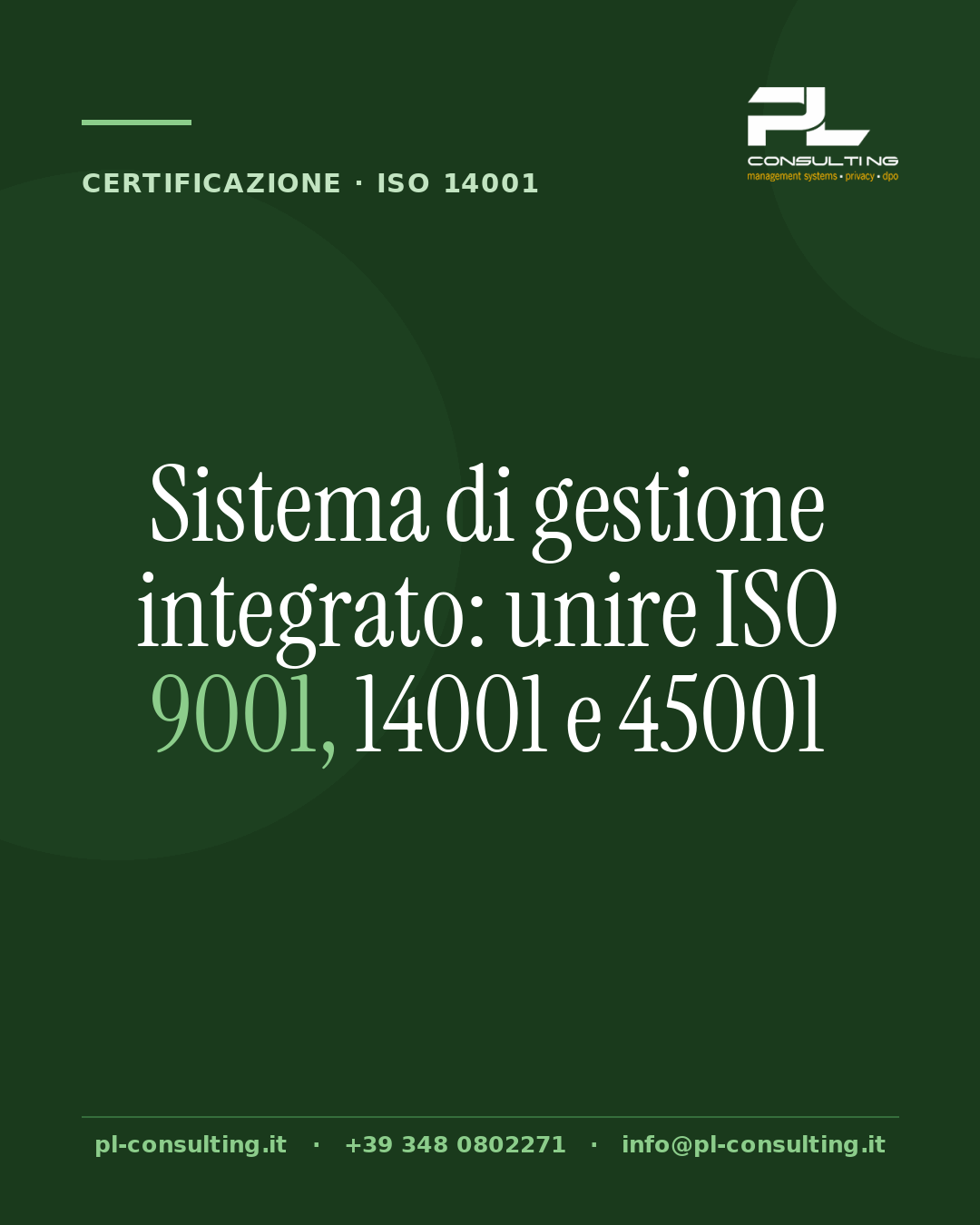 Sistema di gestione integrato: unire ISO 9001, 14001 e 45001