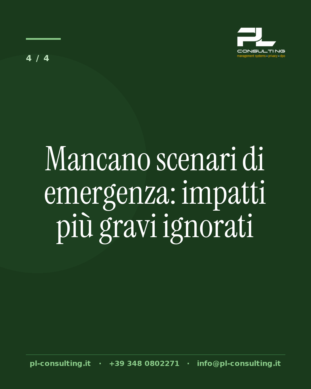 Mancano scenari di emergenza: impatti più gravi ignorati