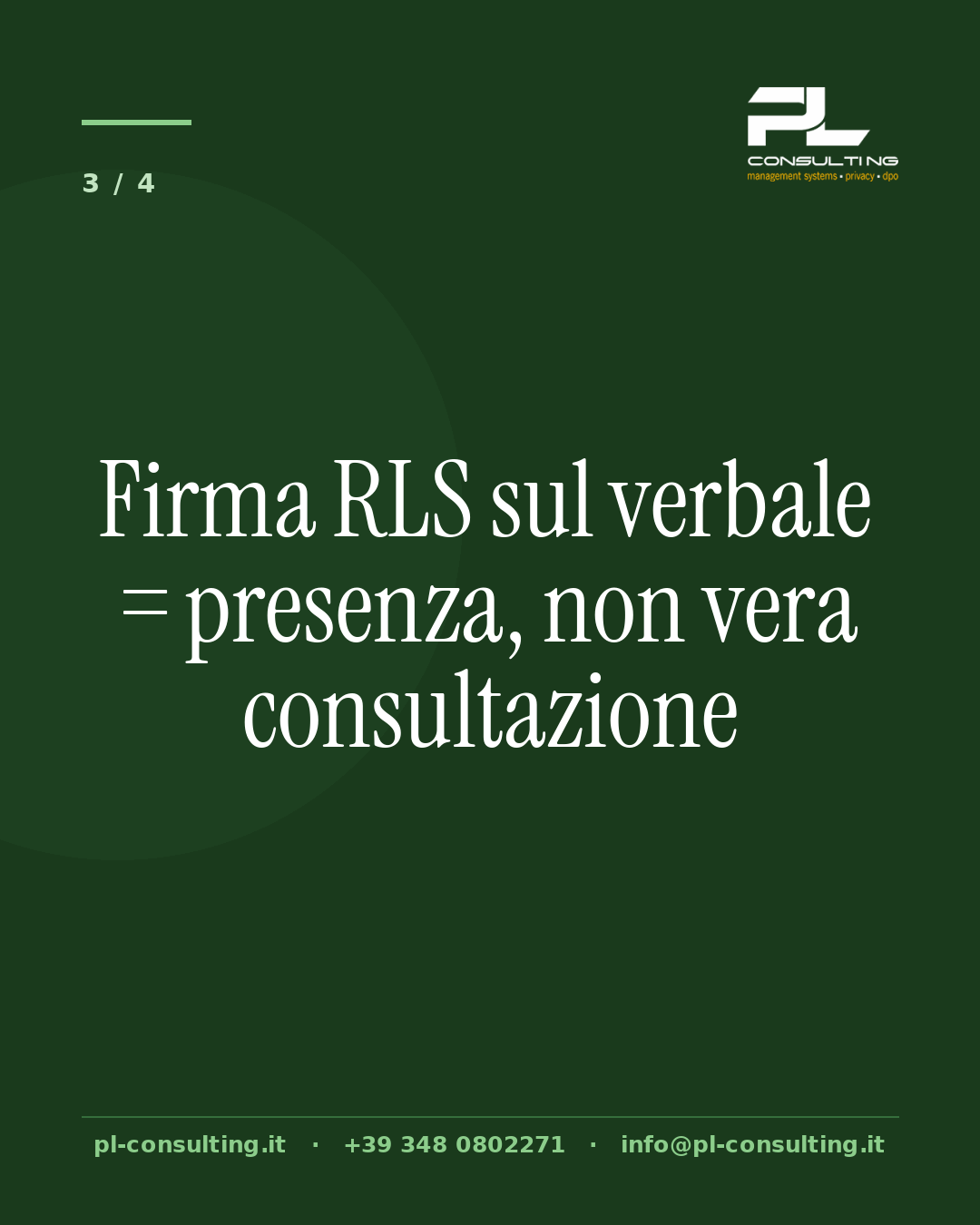 Firma RLS sul verbale = presenza, non vera consultazione