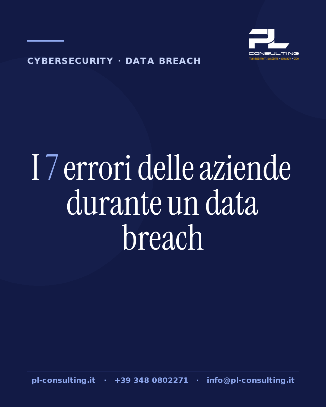 I 7 errori delle aziende durante un data breach