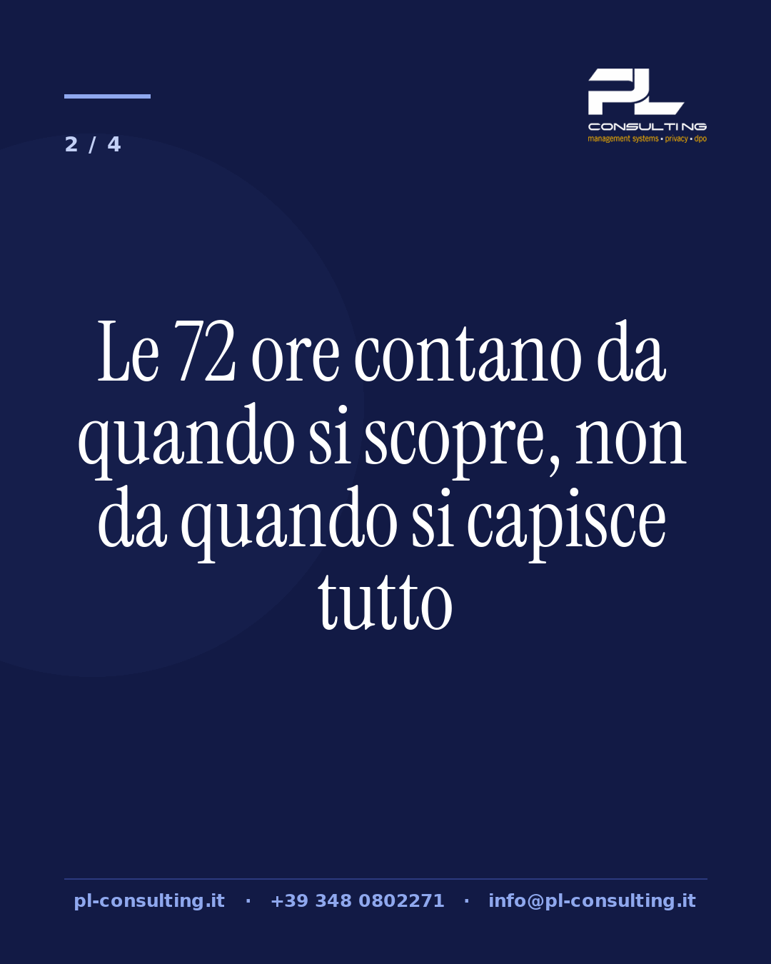Le 72 ore contano da quando si scopre, non da quando si capisce tutto