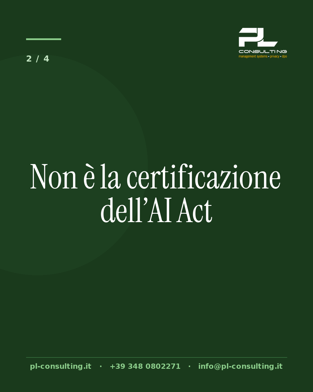 Non è la certificazione dell’AI Act