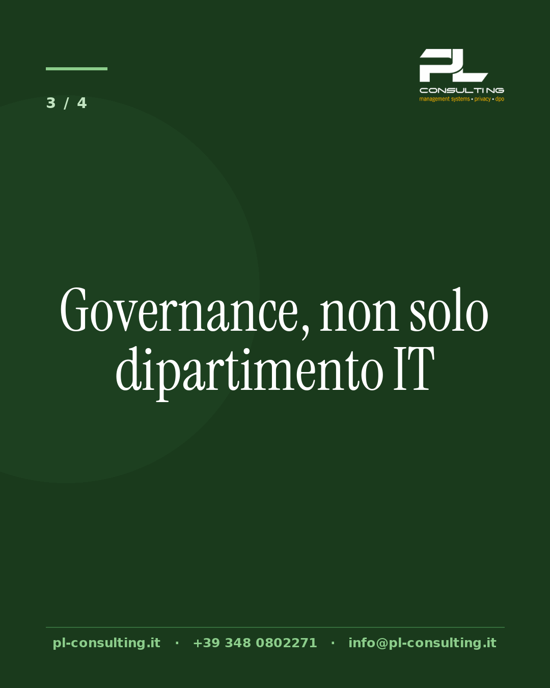 Governance, non solo dipartimento IT