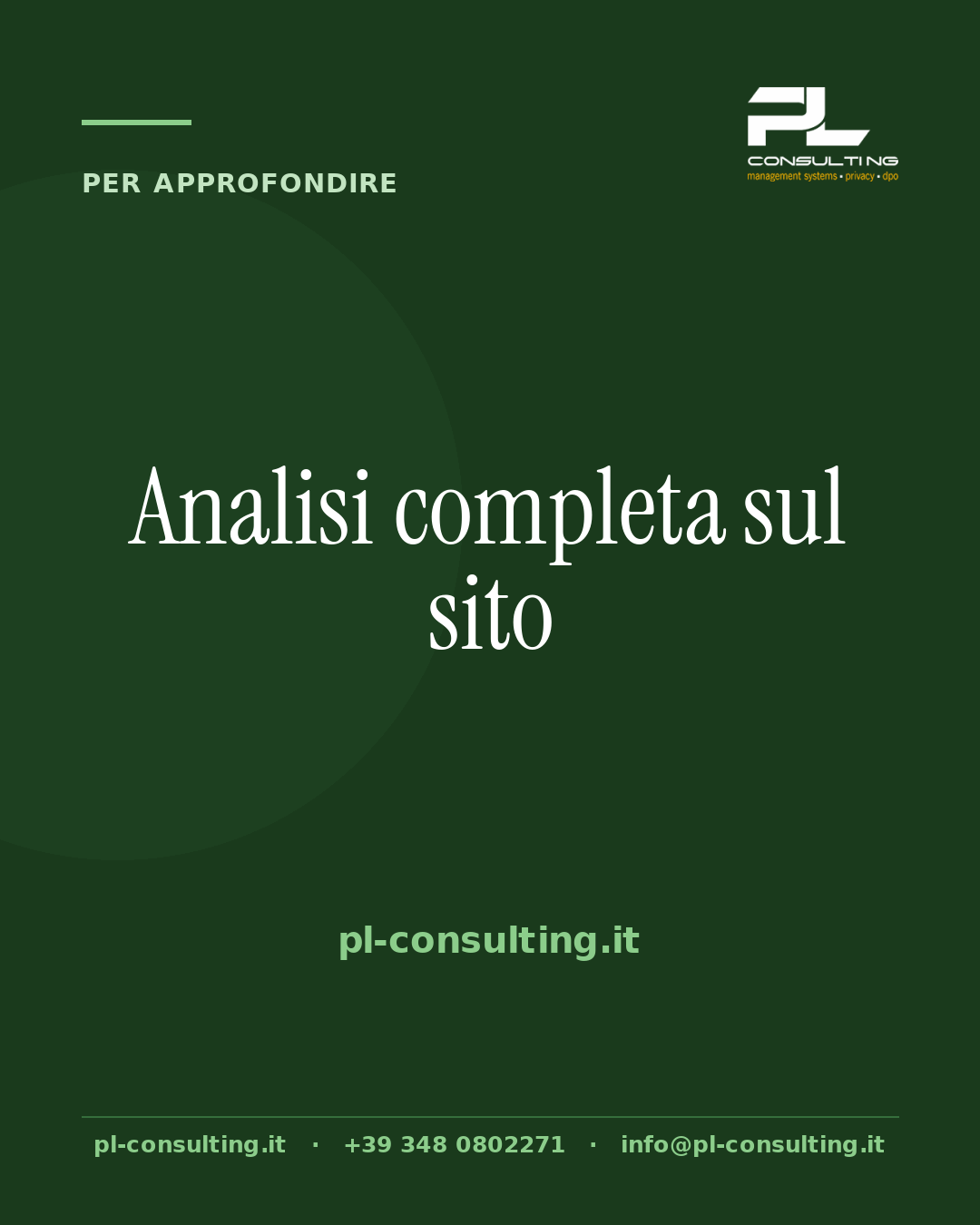 Analisi completa sul sito