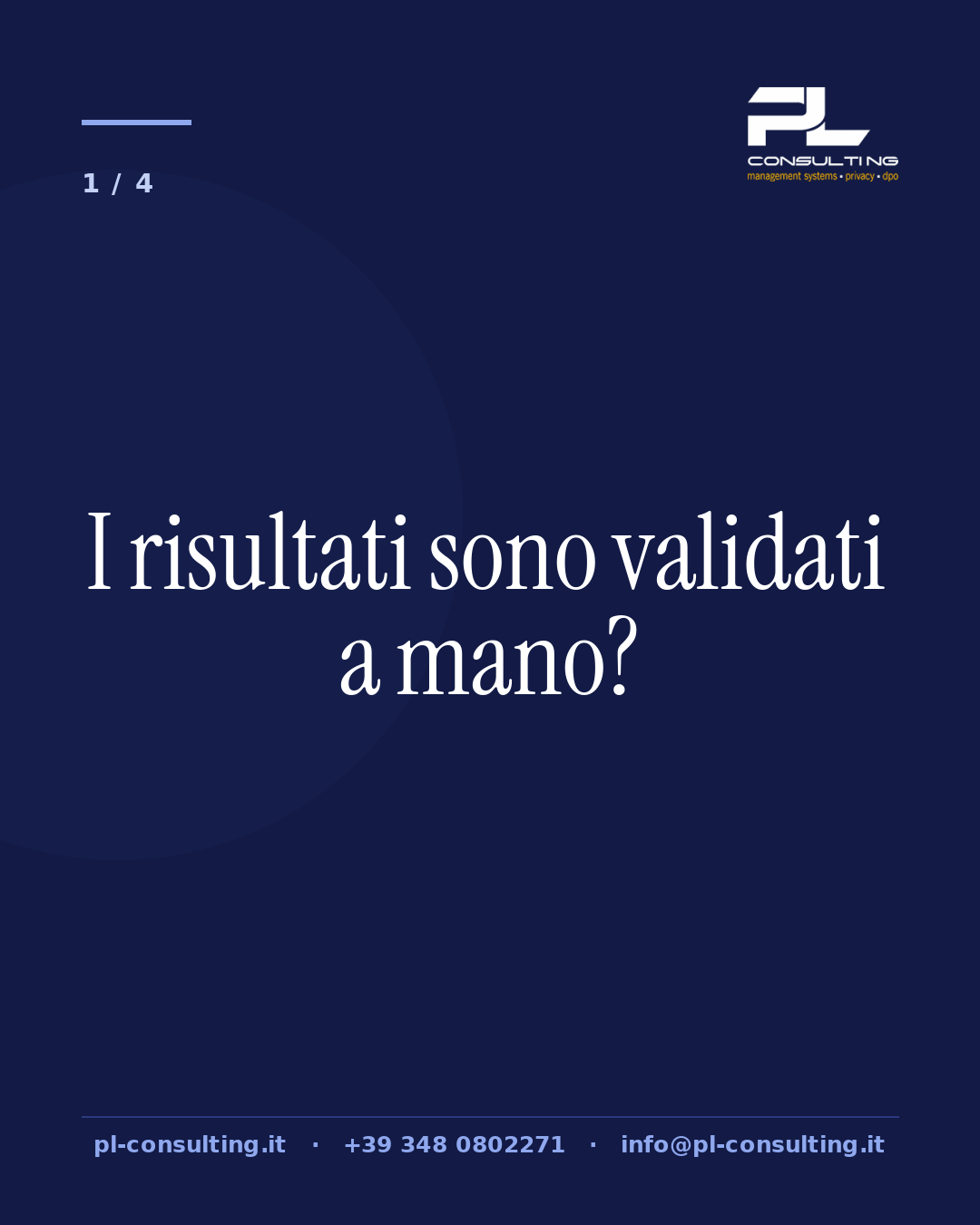 I risultati sono validati a mano?