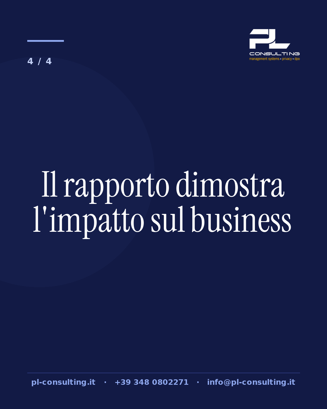Il rapporto dimostra l'impatto sul business