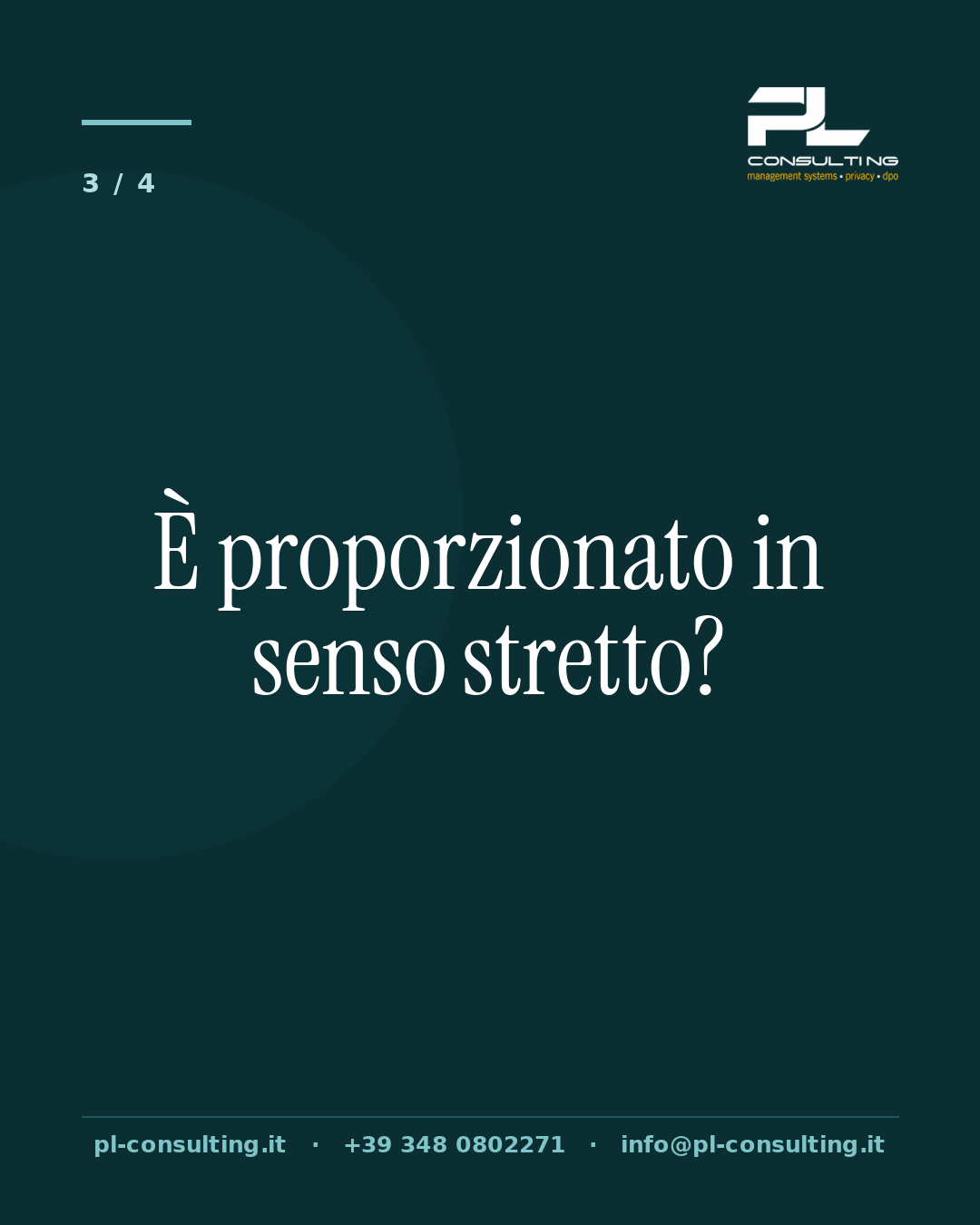 È proporzionato in senso stretto?