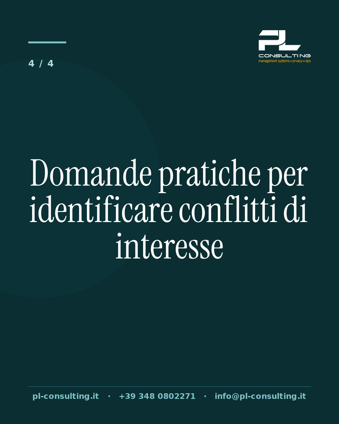 Domande pratiche per identificare conflitti di interesse