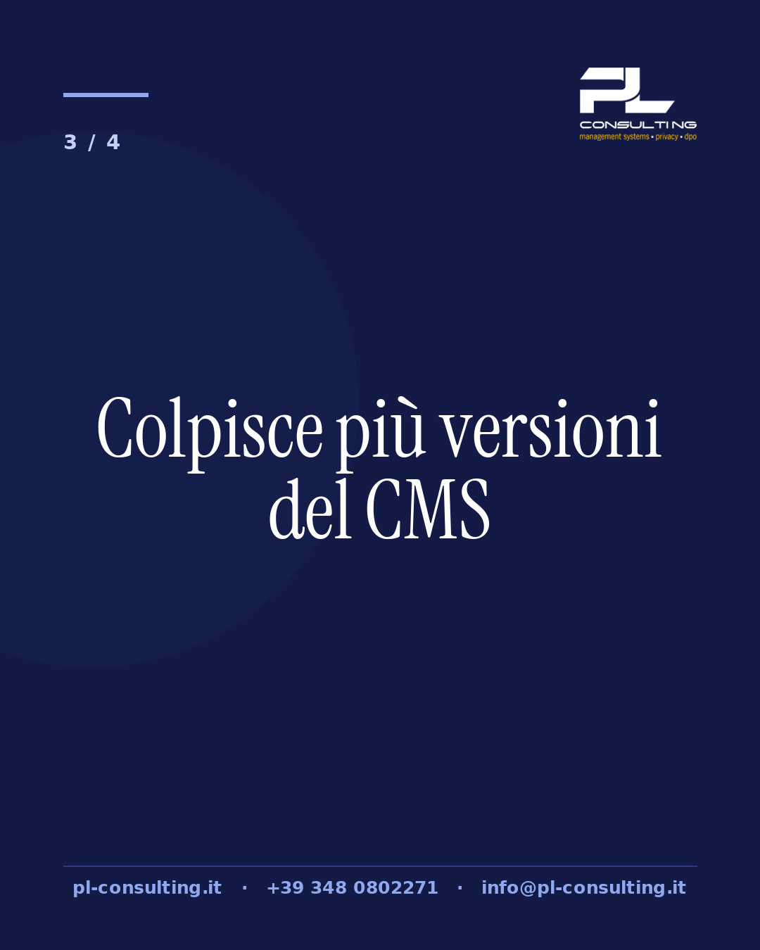 Colpisce più versioni del CMS