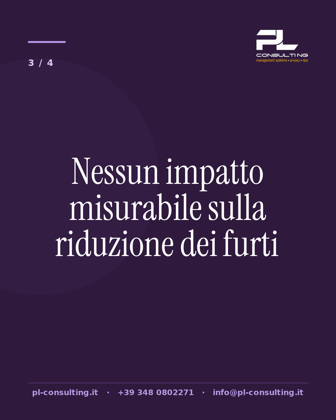 Nessun impatto misurabile sulla riduzione dei furti