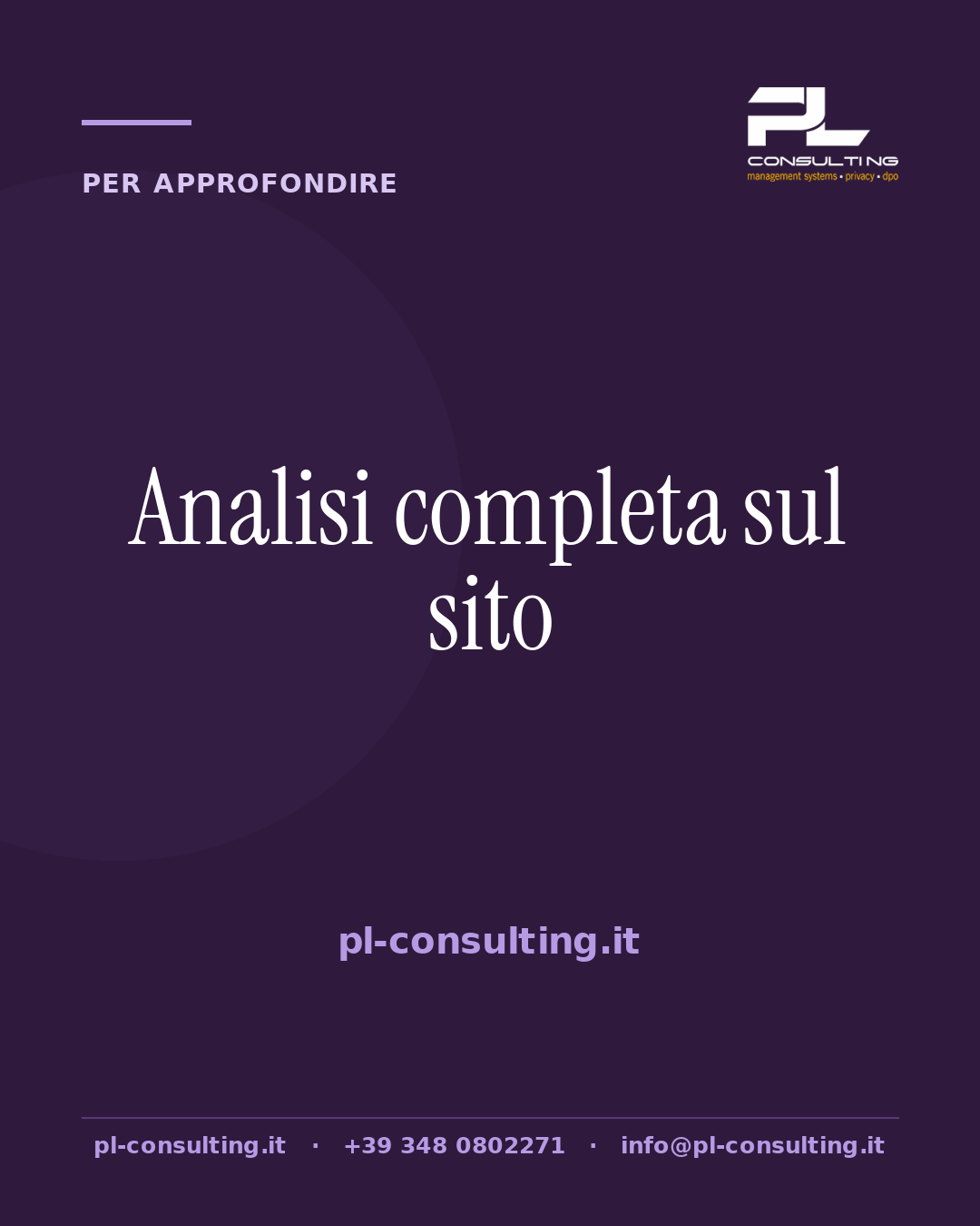 Analisi completa sul sito