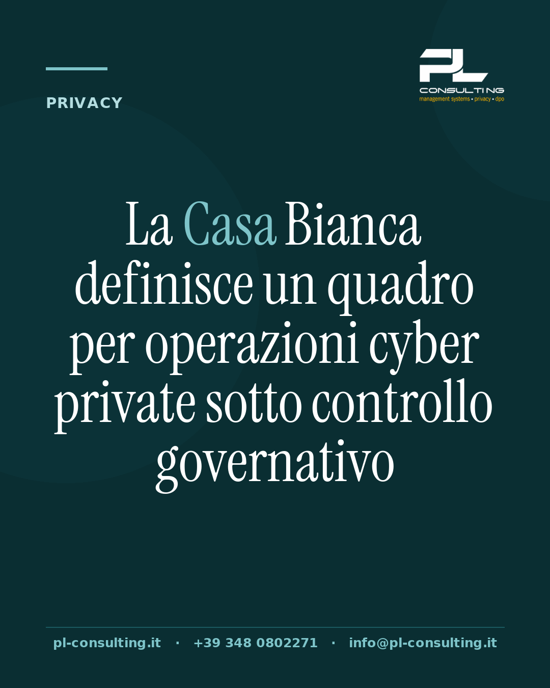 La Casa Bianca definisce un quadro per operazioni cyber private sotto controllo governativo