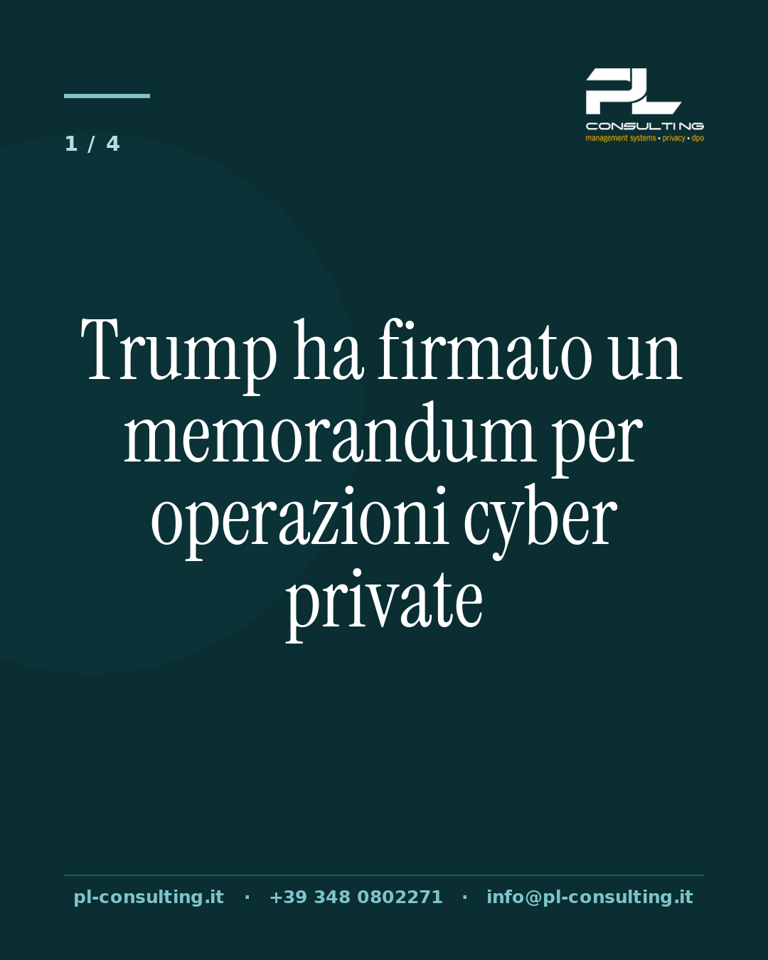Trump ha firmato un memorandum per operazioni cyber private