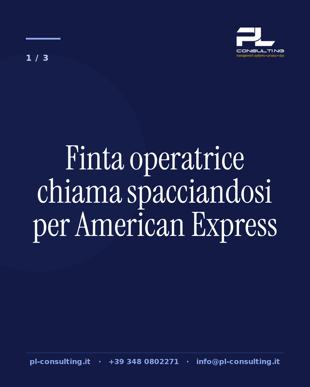 Finta operatrice chiama spacciandosi per American Express