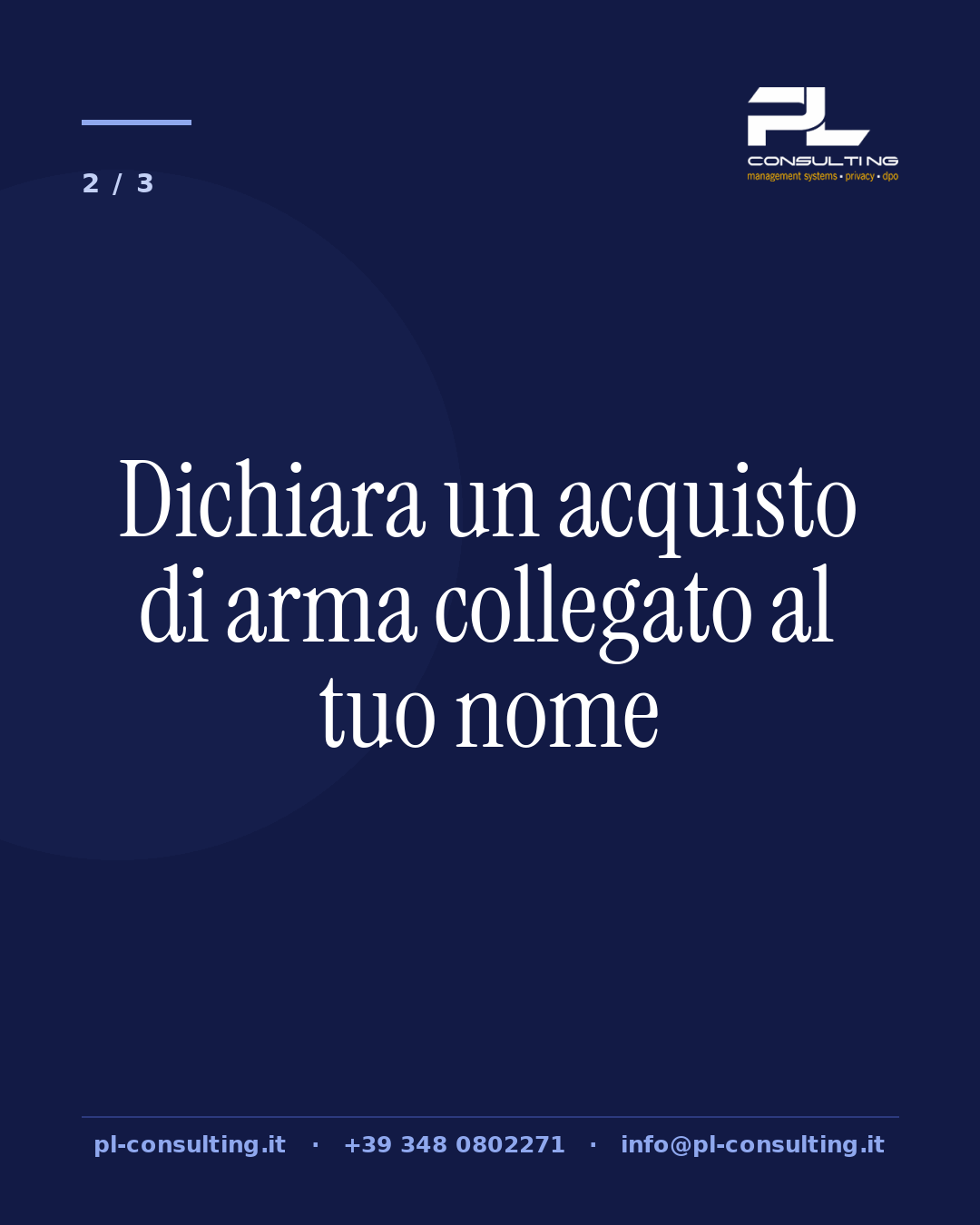 Dichiara un acquisto di arma collegato al tuo nome