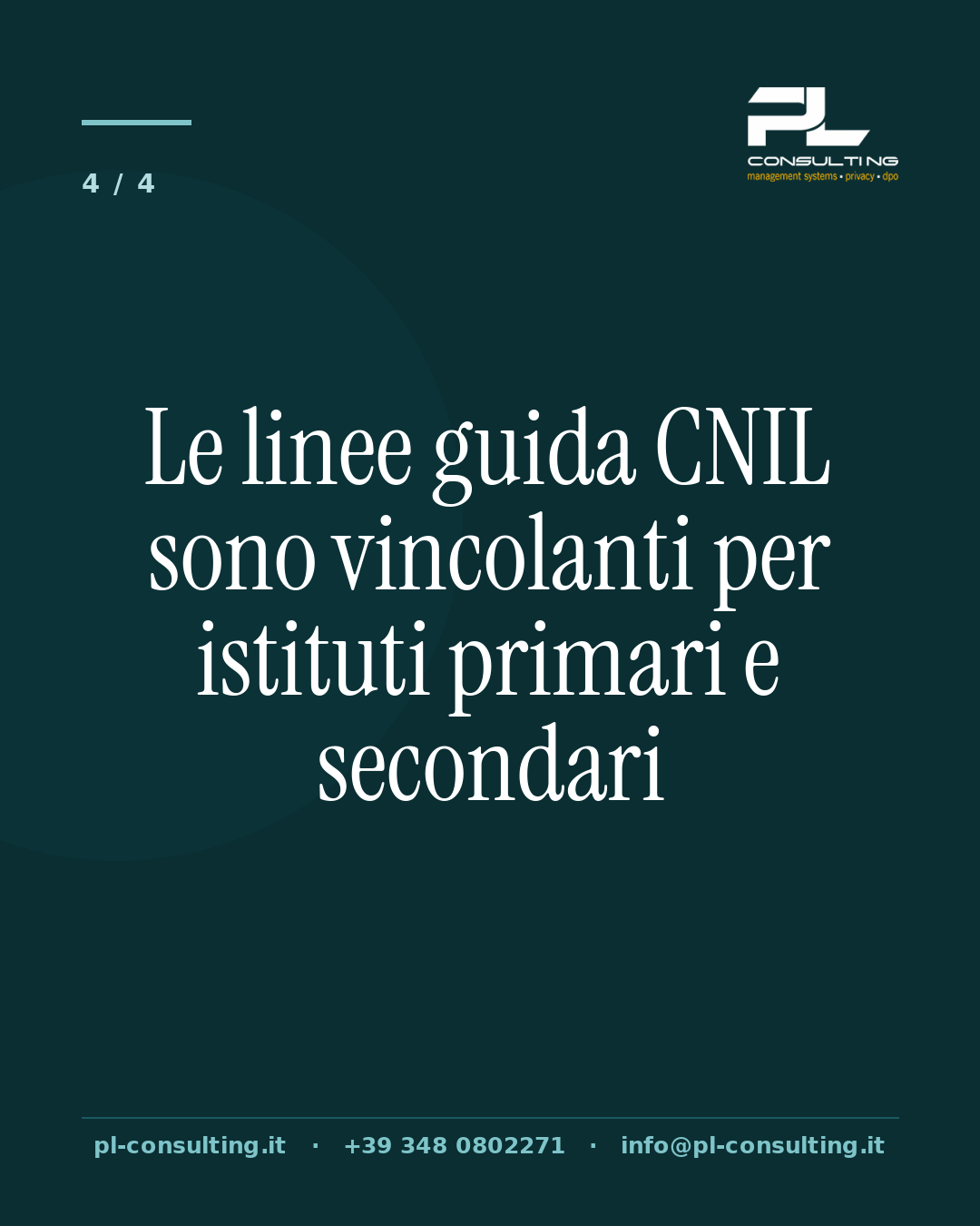 Le linee guida CNIL sono vincolanti per istituti primari e secondari