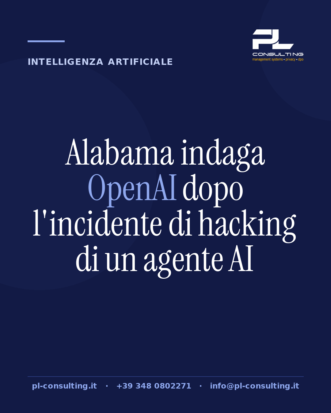 Alabama indaga OpenAI dopo l'incidente di hacking di un agente AI