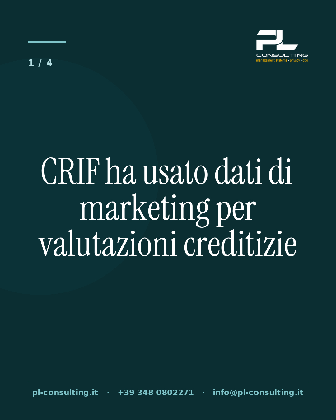 CRIF ha usato dati di marketing per valutazioni creditizie
