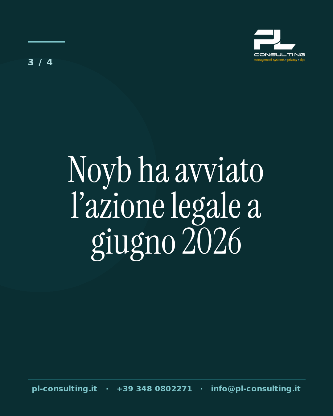 Noyb ha avviato l’azione legale a giugno 2026