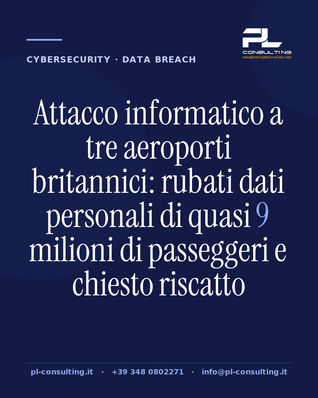 Attacco informatico a tre aeroporti britannici: rubati dati personali di quasi 9 milioni di passeggeri e chiesto riscatto