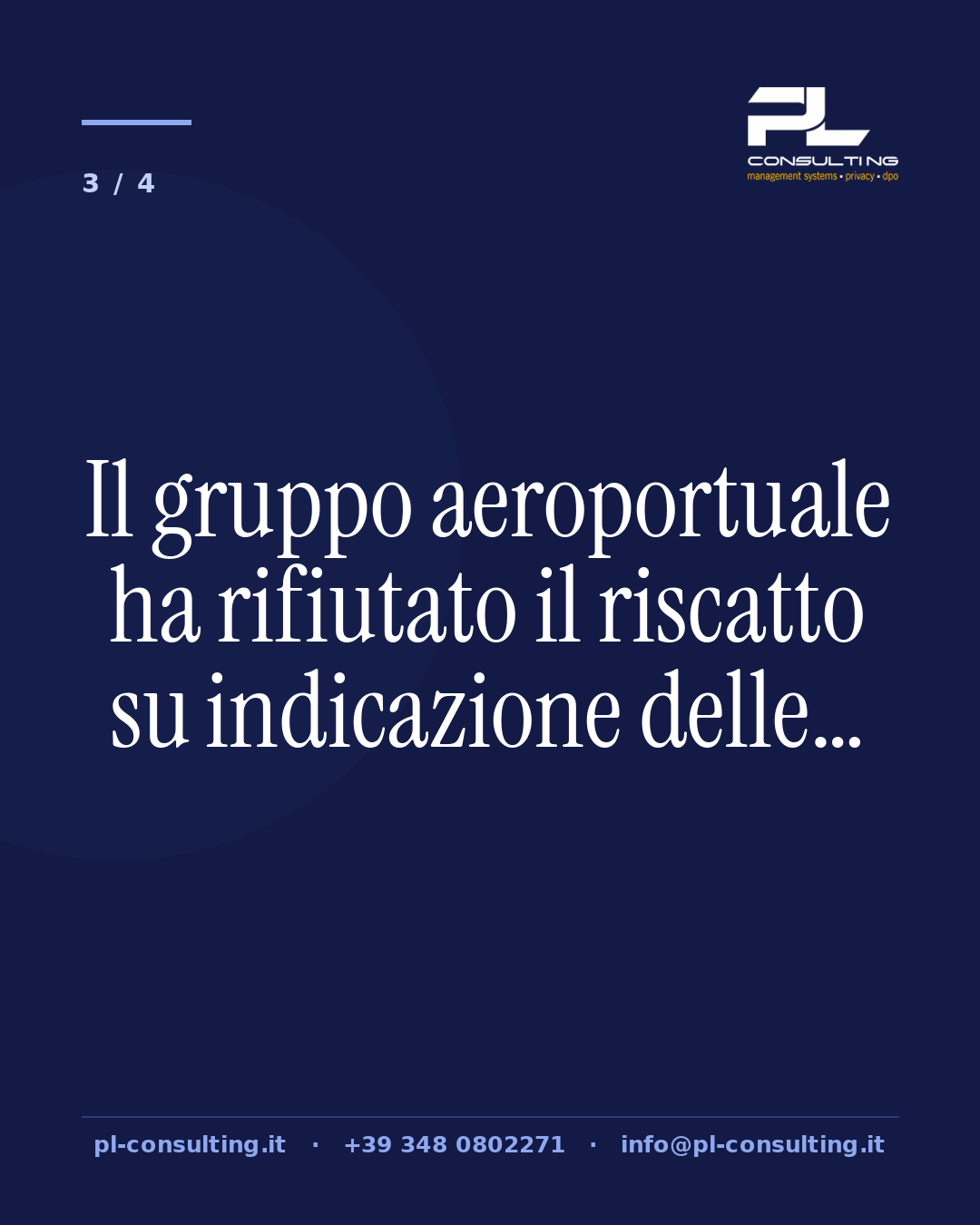 Il gruppo aeroportuale ha rifiutato il riscatto su indicazione delle…