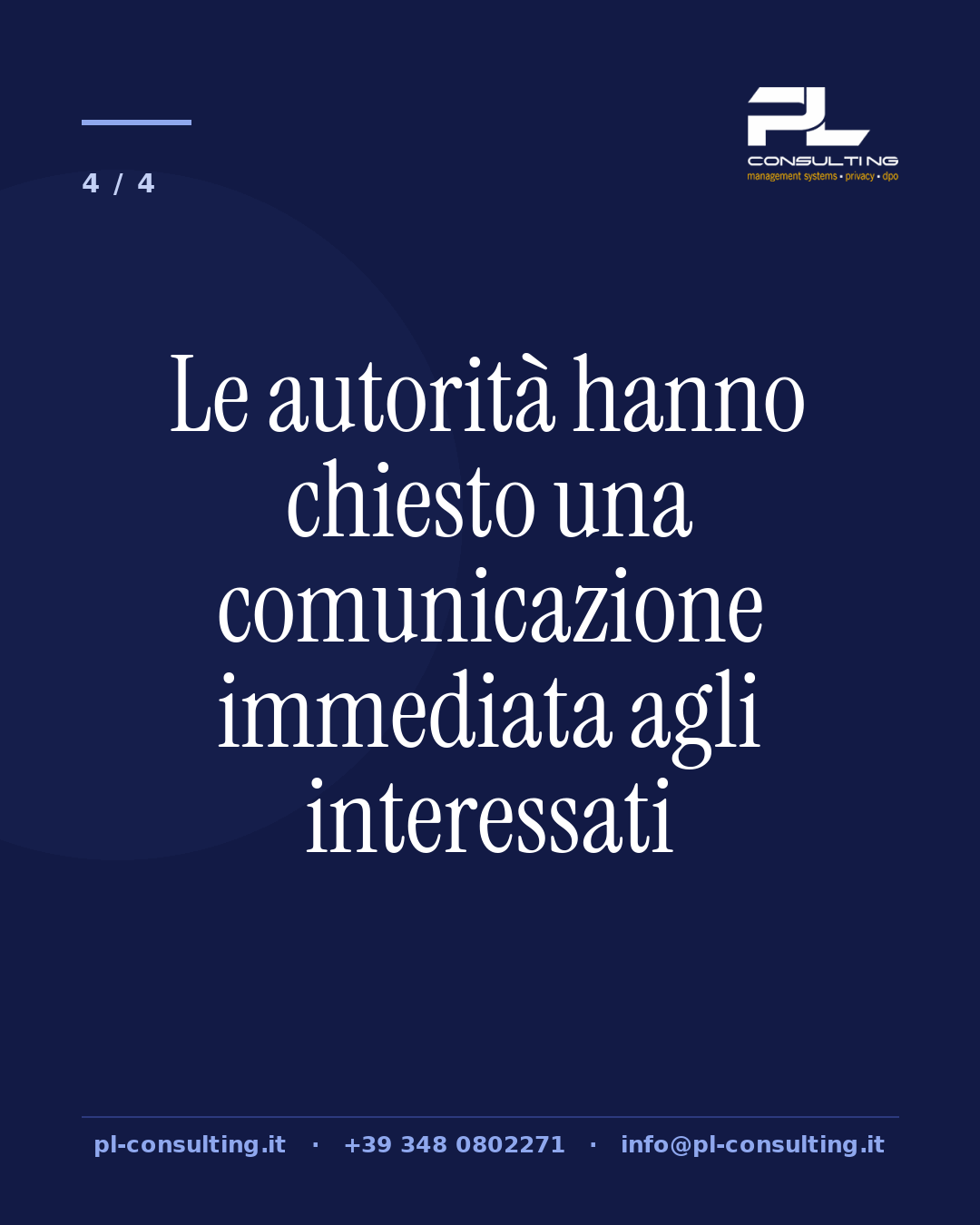 Le autorità hanno chiesto una comunicazione immediata agli interessati