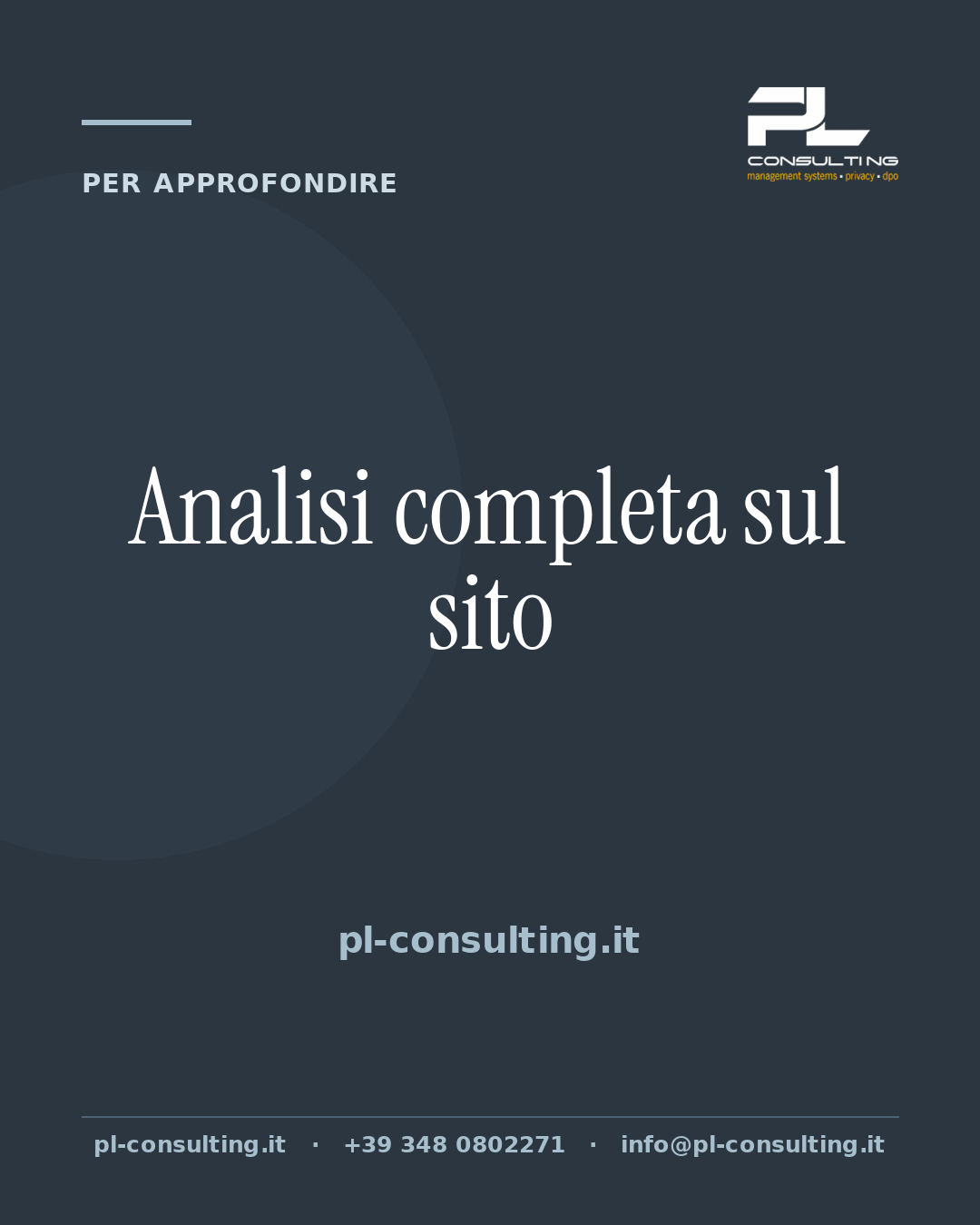 Analisi completa sul sito