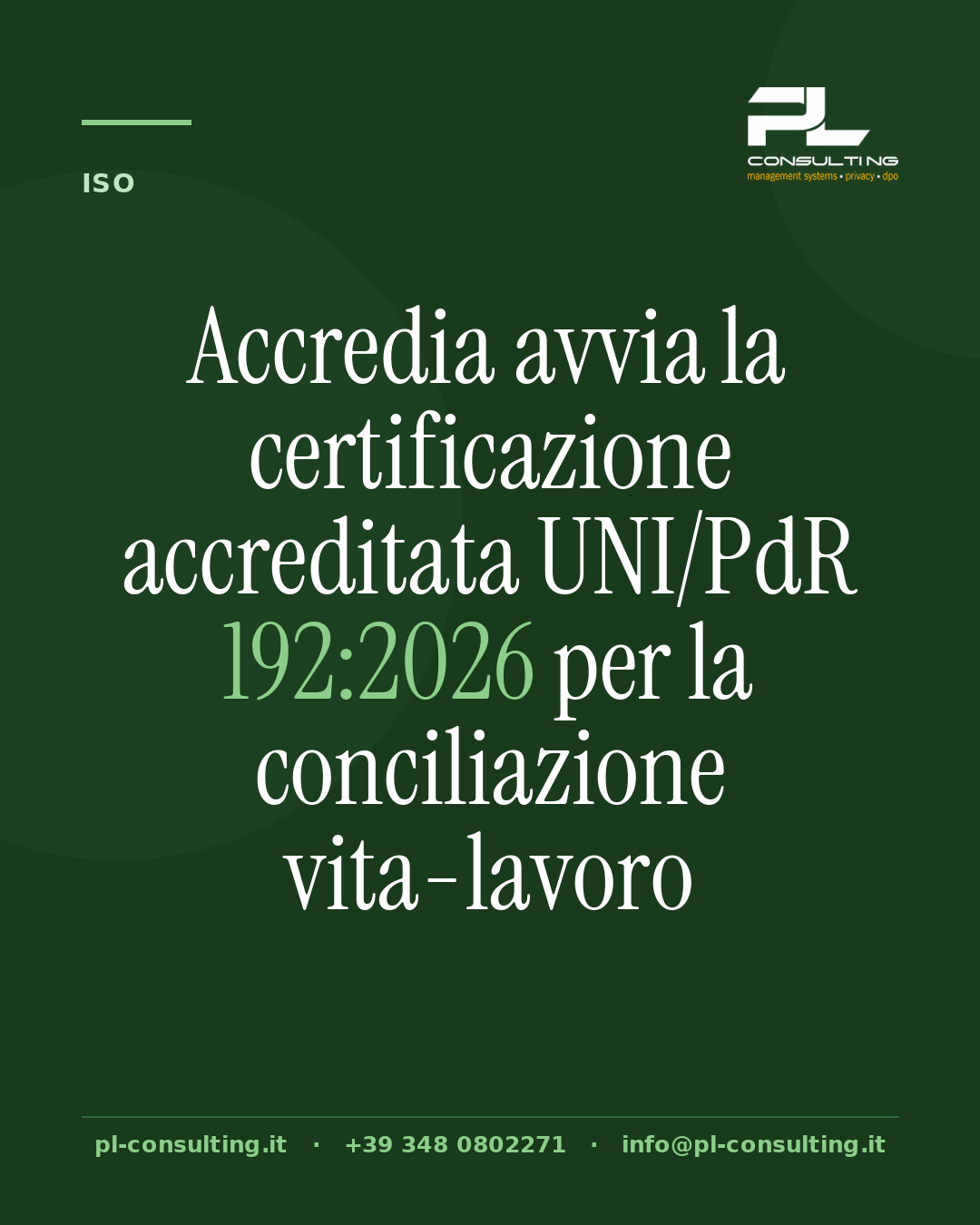 Accredia avvia la certificazione accreditata UNI/PdR 192:2026 per la conciliazione vita-lavoro