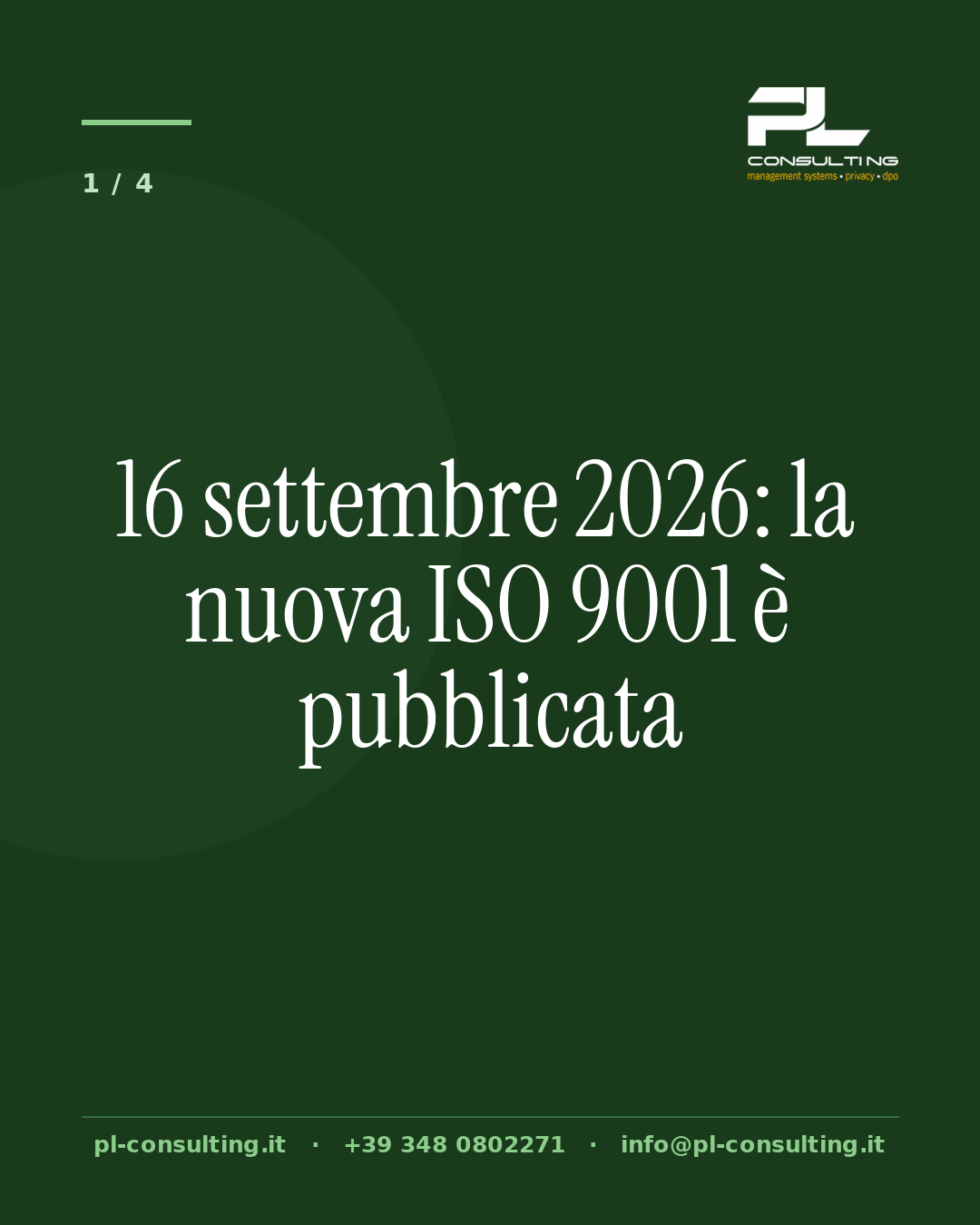 16 settembre 2026: la nuova ISO 9001 è pubblicata