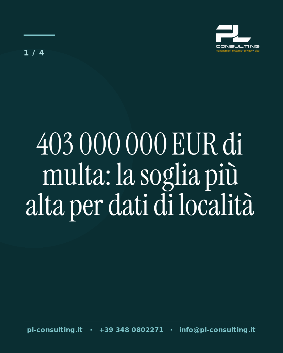 403 000 000 EUR di multa: la soglia più alta per dati di località