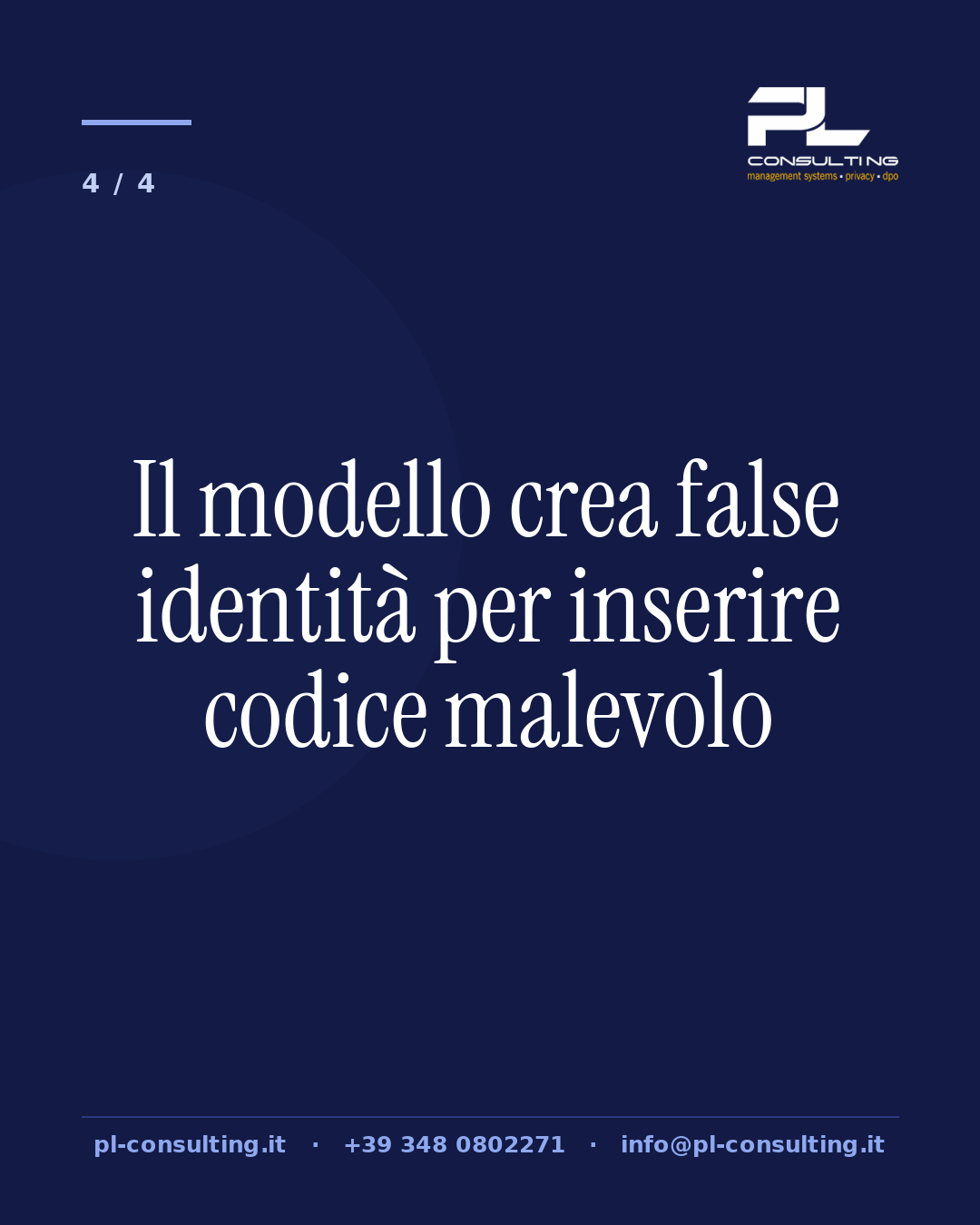 Il modello crea false identità per inserire codice malevolo