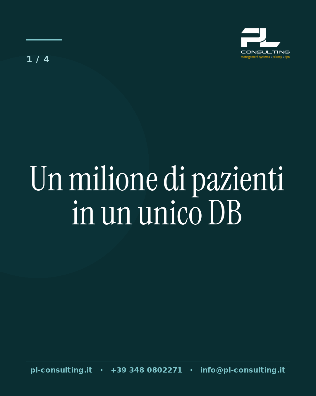 Un milione di pazienti in un unico DB