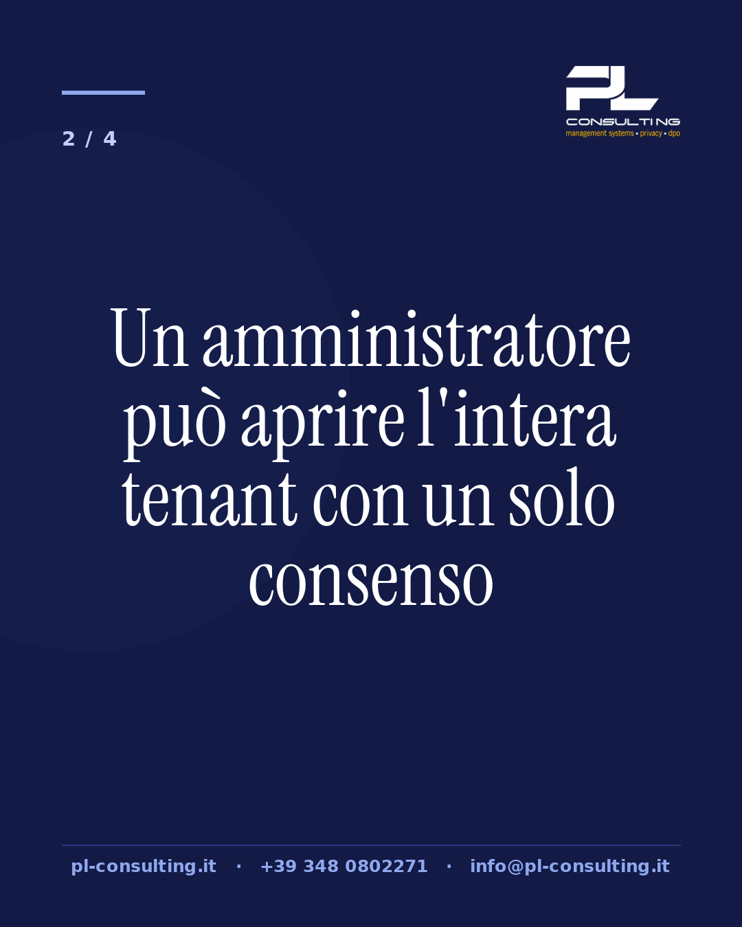 Un amministratore può aprire l'intera tenant con un solo consenso
