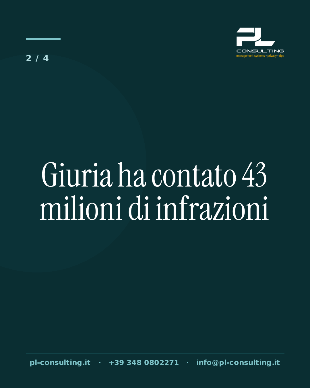 Giuria ha contato 43 milioni di infrazioni