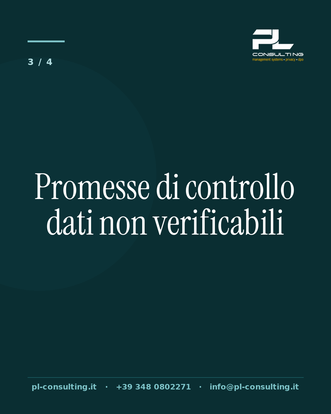 Promesse di controllo dati non verificabili