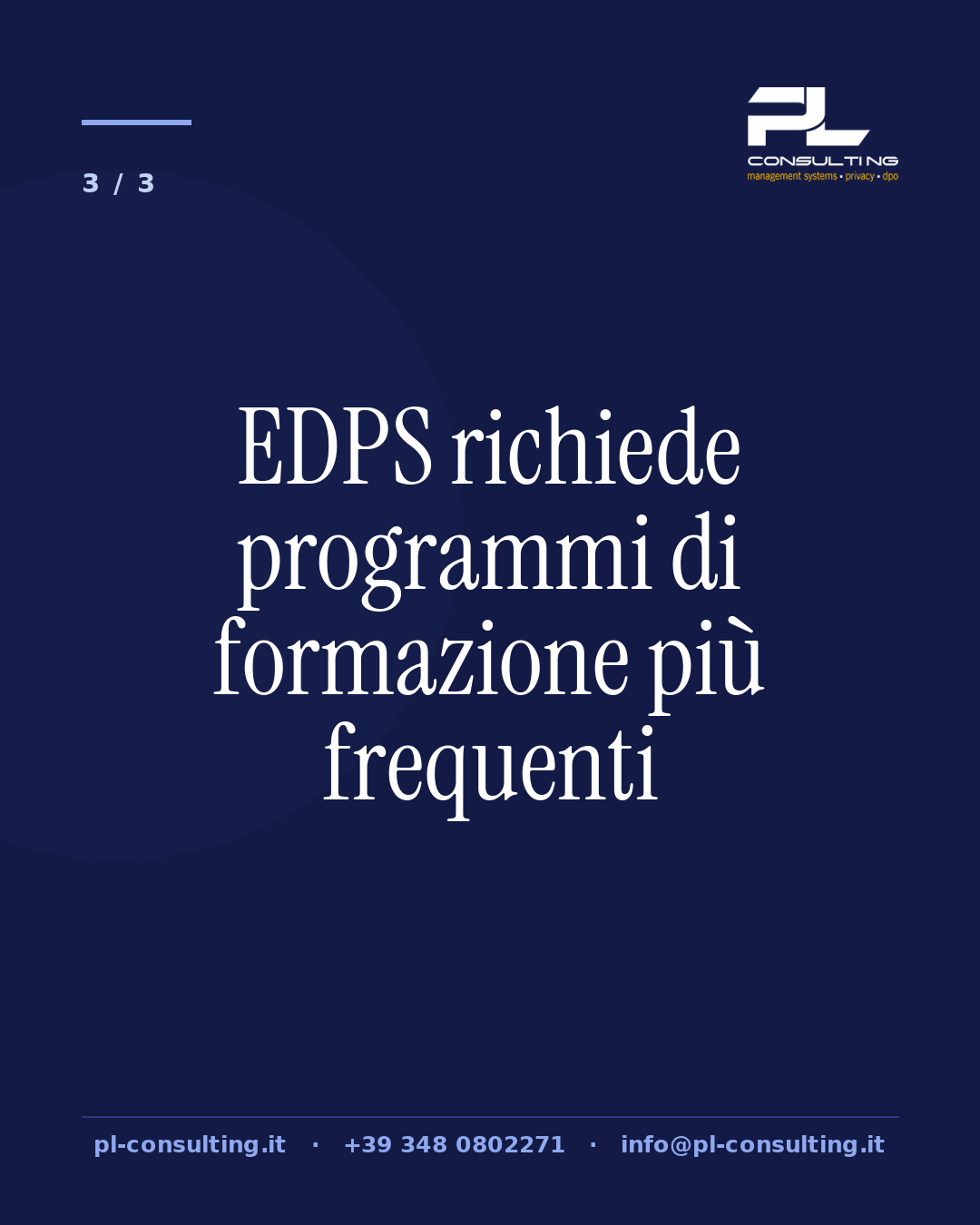 EDPS richiede programmi di formazione più frequenti