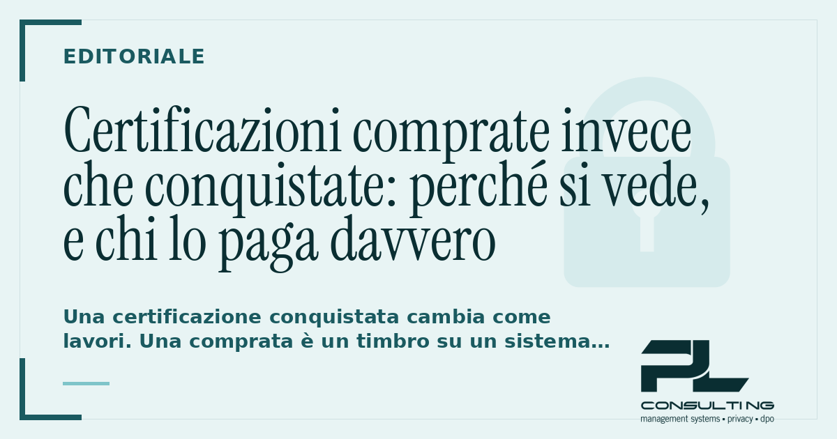 Certificazioni comprate invece che conquistate: perché si vede, e chi lo paga davvero